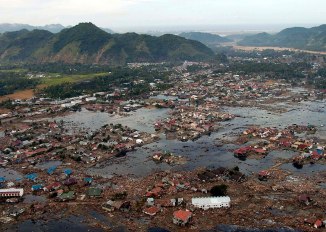 Schade van de recente Tsunami in Indonesië